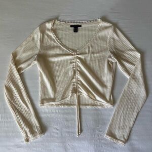 Cream lace long sleeve top